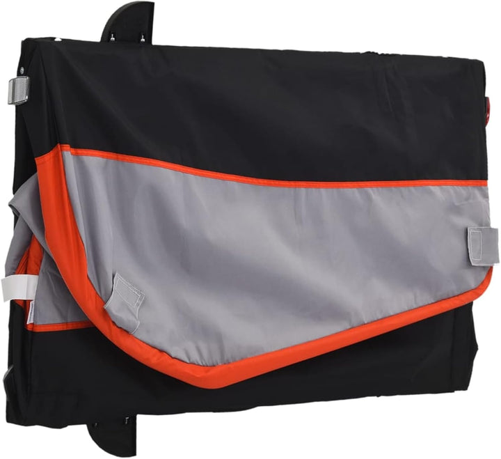 Fahrradanhänger 45kg Eisen Schwarz-Orange | Robustes Eisengestell, 45kg Tragkraft, Wetterfest, Orang