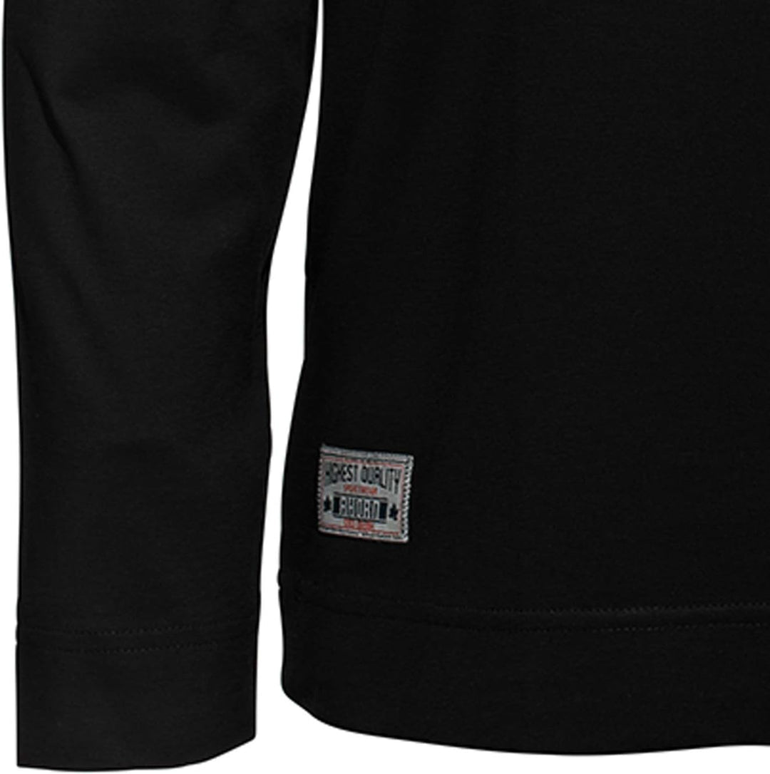 Schwarzes Longsleeve von Ahorn in den Übergrössen bis 10XL, Grösse:7XL