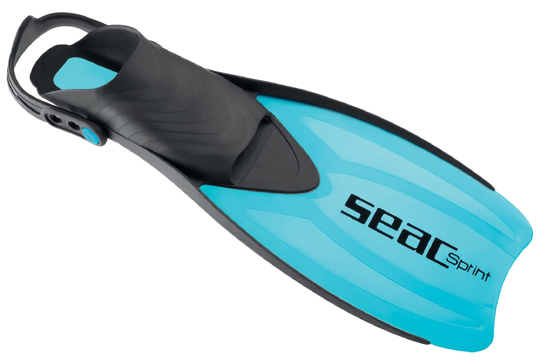 Seac Sprint Schnorchelflossen Mit Elastischem Band M/L Blau, M/L Blau