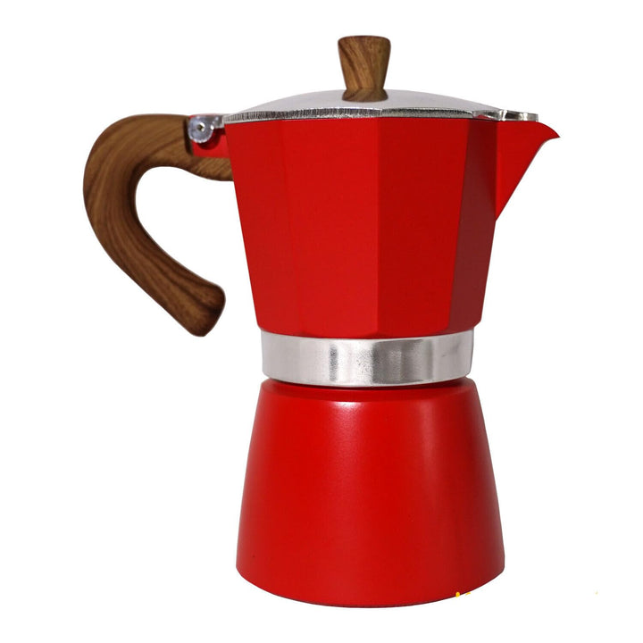 Karlspace Premium-Espressokocher Kaffee Aluminium für 6 Tassen - in verschiedenen Farben - Herdplatt