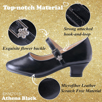 EIGHT KM EKM7015 Mädchen High Heel Kleid Schuhe Mary Jane Prinzessin Hochzeit Pumps Funkelnder Glitz