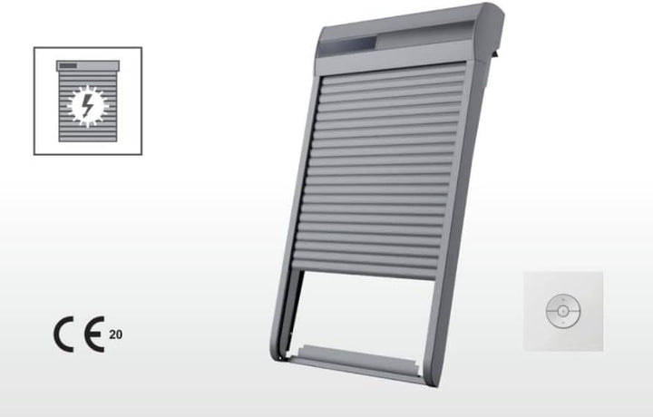 Solar Aussenrollladen SSR 78x160 cm für RoofLite Dachfenster VELUX Gruppe – Hitzeschutz bis 92%, Ver