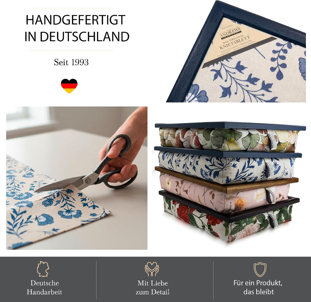 Knietablett mit Kissen Azure Meadow – für Laptop, Lesen &amp; Sofa, Azure Meadow