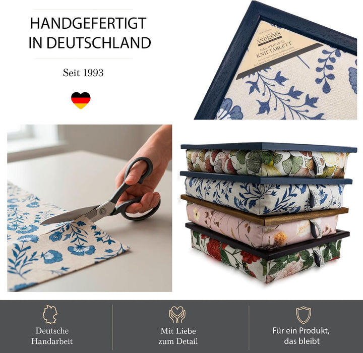 Knietablett mit Kissen Azure Meadow – für Laptop, Lesen &amp; Sofa, Azure Meadow