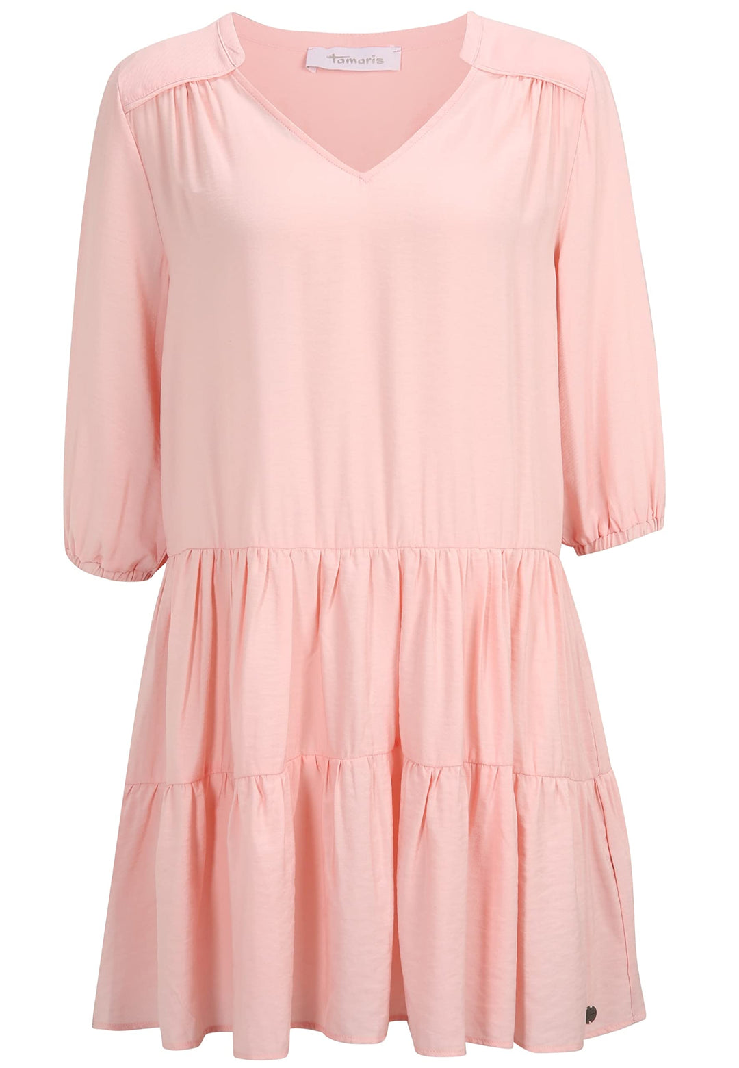 Tamaris Damen ASTANA AOP Kurzes trapez Kleid 36 Impatiens Pink, 36 Impatiens Pink