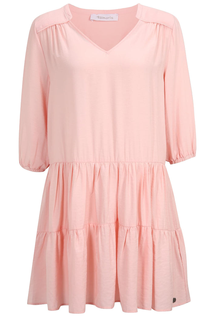 Tamaris Damen ASTANA AOP Kurzes trapez Kleid 36 Impatiens Pink, 36 Impatiens Pink