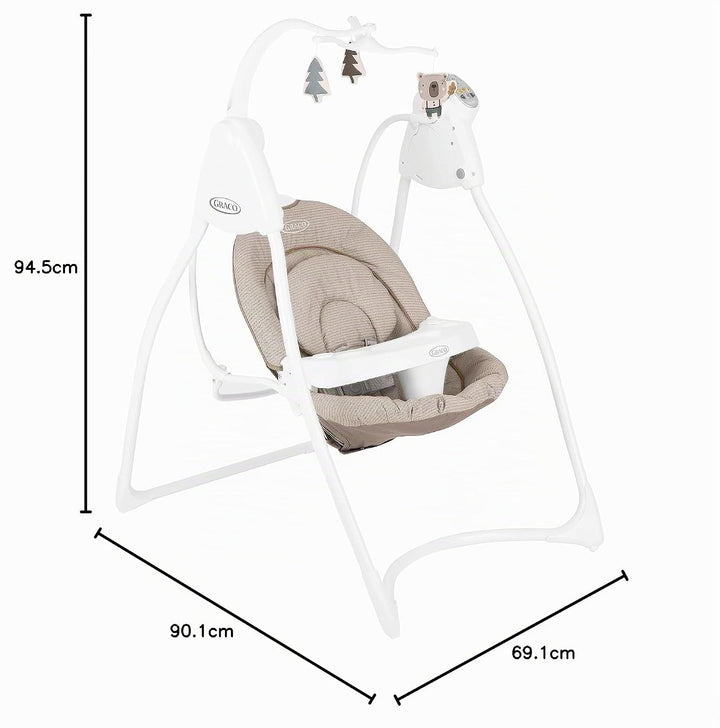 Graco Lovin' Hug™, elektrische Babyschaukel, ab Geburt bis ca. 9 Monate (9 kg), inkl. Spielbügel, Mu