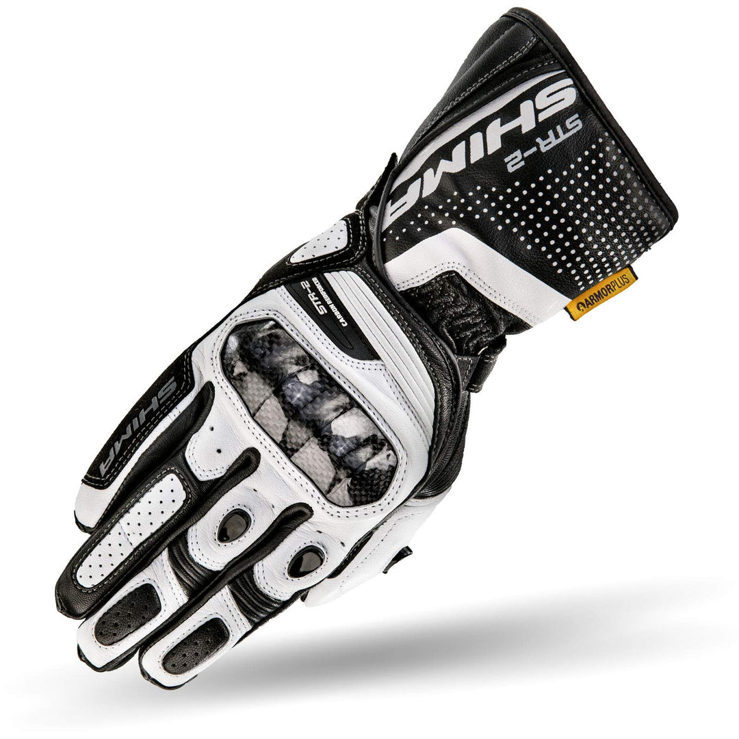 SHIMA STR-2 Motorradhandschuhe Herren - Touchscreen, Sommer, Sport Leder Handschuhe mit Carbon Knöch