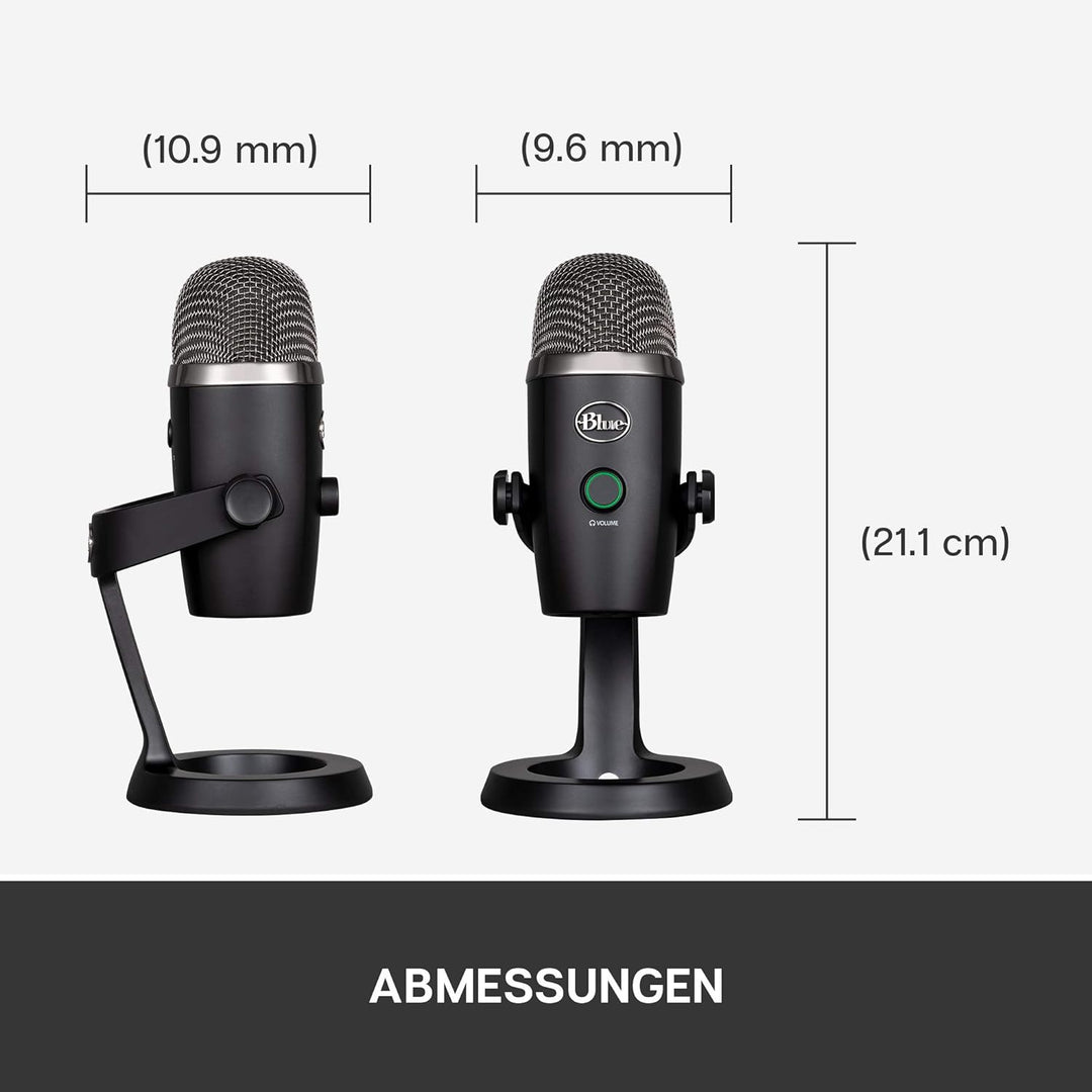 Blue Yeti Nano Premium USB-Mikrofon für Aufnahmen, Streaming, Gaming, Podcasting auf PC und Mac, Mit
