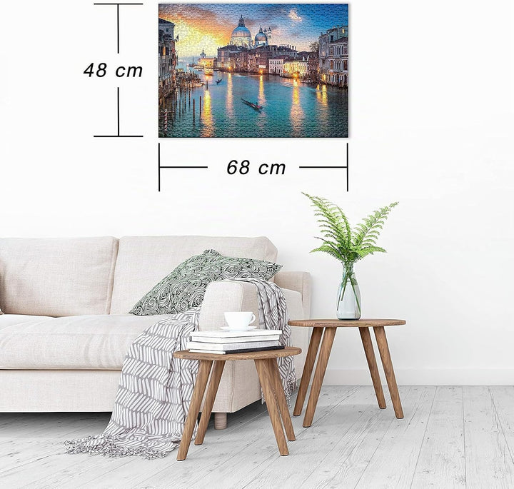 Ulmer Puzzleschmiede - Puzzle „Serenissima - Venedig“ – Klassisches 1000 Teile Puzzle – Puzzlemotiv
