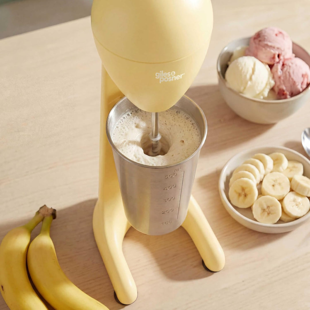 Giles &amp; Posner Funfair Milchshake-Maker – Eiskaffee-Maschine, 2 Geschwindigkeiten, 500 ml Edelstahlb