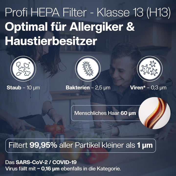 2 Filter für BORA Basic & GP4 [BHU, BIU, BFIU] Umluft Kochfeldabzug – Ersetzt BAKFS – Aktivkohlefilt
