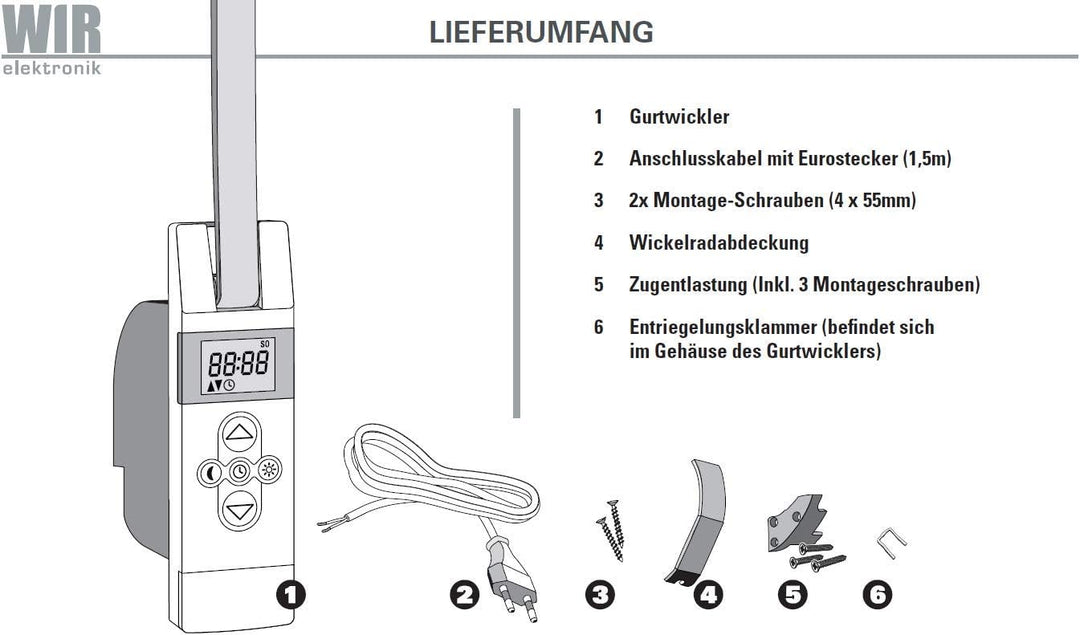 eWickler Comfort eW820 elektr. Gurtwickler, Weiss Weiss eW820 Unterputz, Weiss eW820 Unterputz