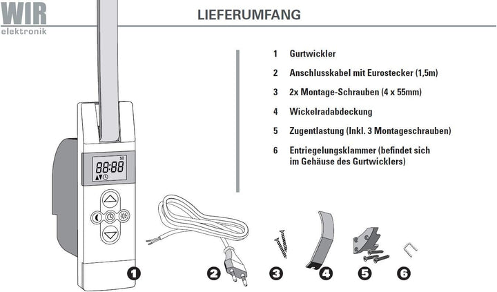eWickler Comfort eW820 elektr. Gurtwickler, Weiss Weiss eW820 Unterputz, Weiss eW820 Unterputz
