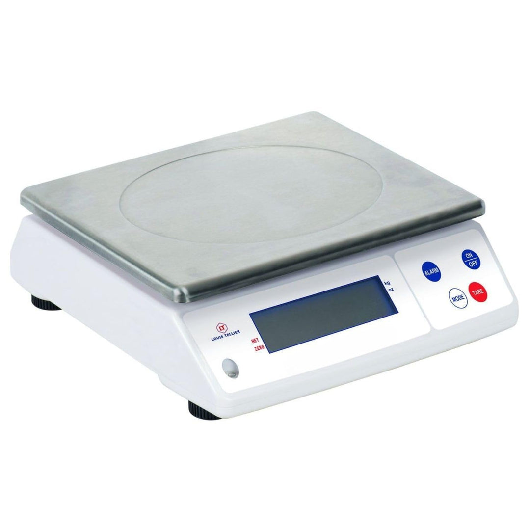 LOUIS TELLIER, Professionelle Elektronische Waage,12 kg, IP53, Genauigkeit 1 g, Abnehmbare Edelstahl