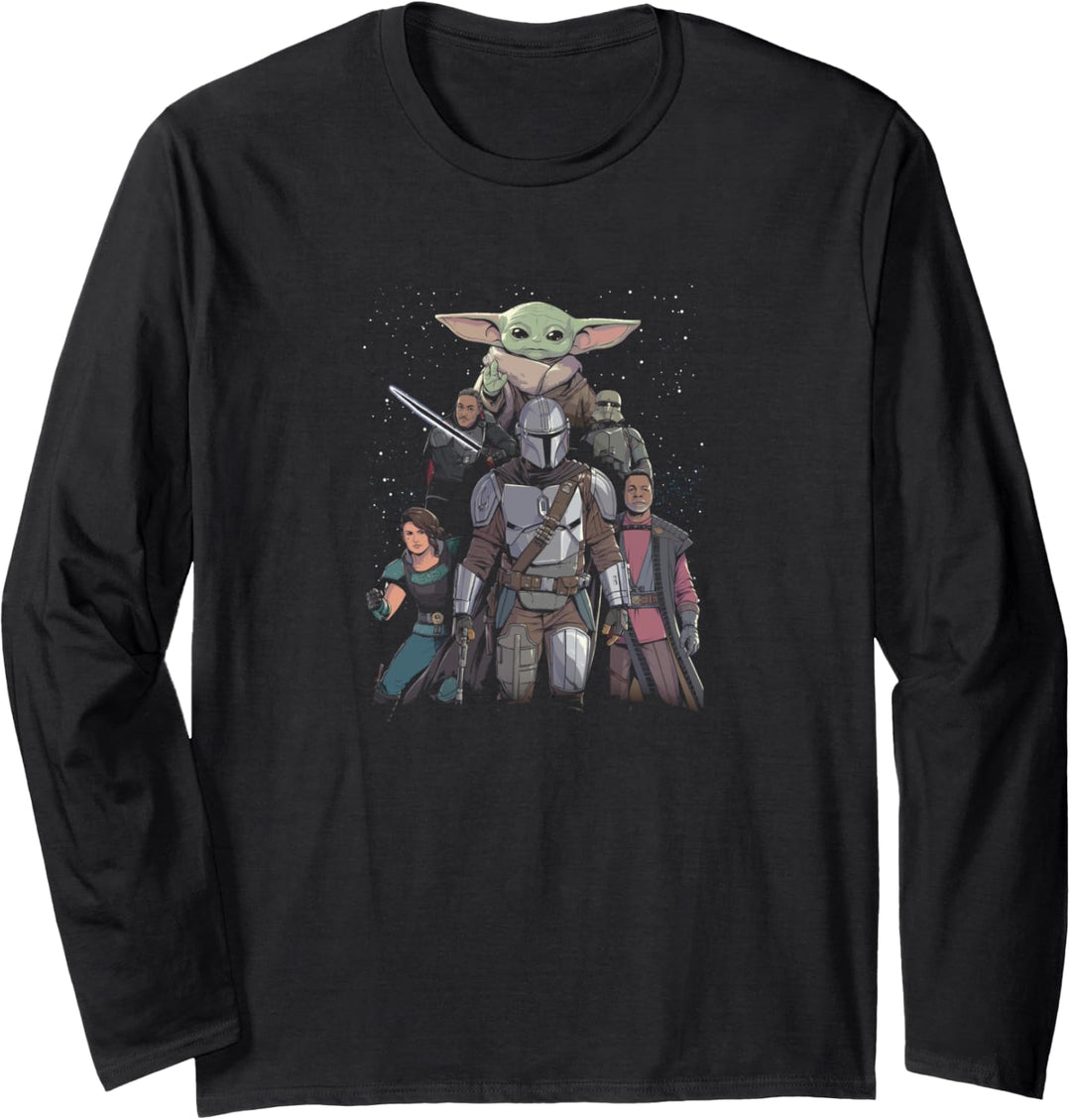 Star Wars Manalorian Movie Poster Langarmshirt