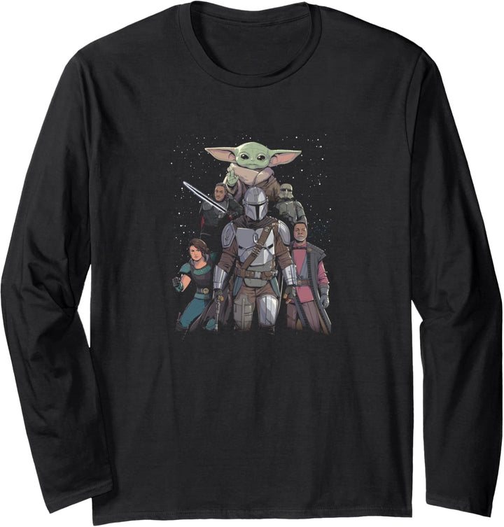 Star Wars Manalorian Movie Poster Langarmshirt