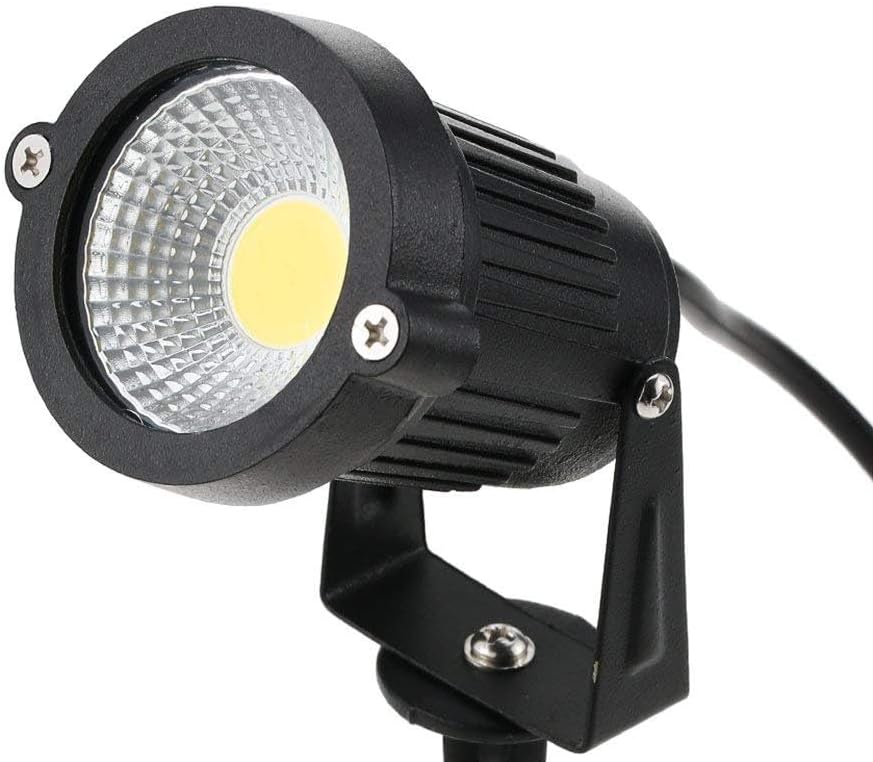 4 PCS 5W COB LED Gartenleuchte mit Erdspiess Gartenstrahler IP65 wasserdicht 85-265V/AC für Garten,
