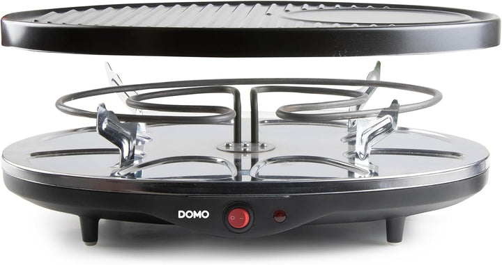 DOMO DO9038G Raclette-Grill, Metall, 1 Liter, schwarz