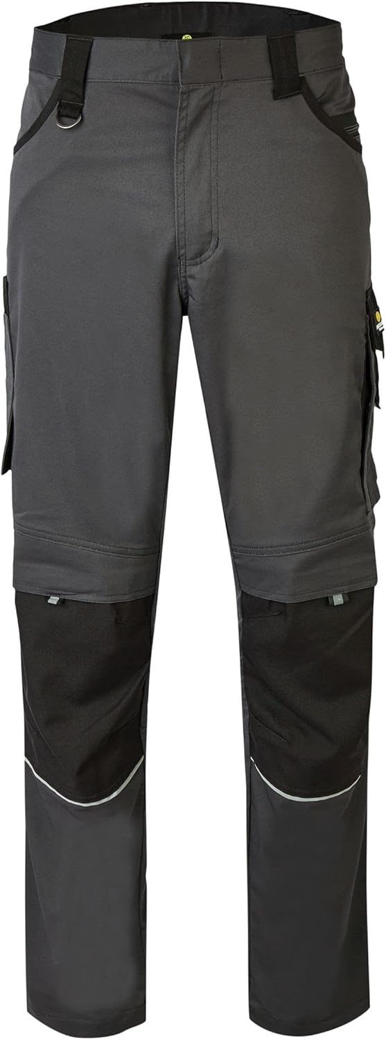 HSW Professional – Lange Arbeitshose für Herren – Modische und leichte Bundhose mit Knietaschen – St