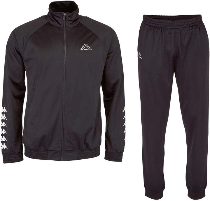 Kappa Tracksuit Till Men I Trainingsanzug für Herren I Ideal für Sport & Freizeit I 005 black L, 005