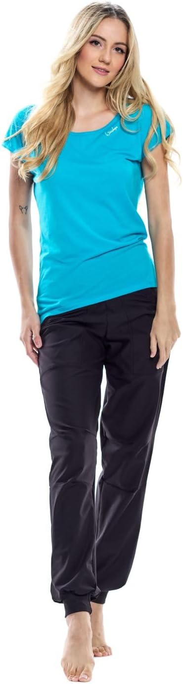 Winshape Damen Ultra leichtes Modal-Kurzarmshirt mit abgerundetem Saum MCT013 M Sky-blue, M Sky-blue