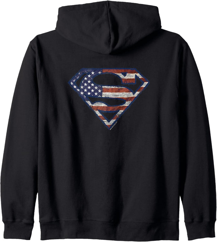 Superman Wartorn Flag Kapuzenjacke