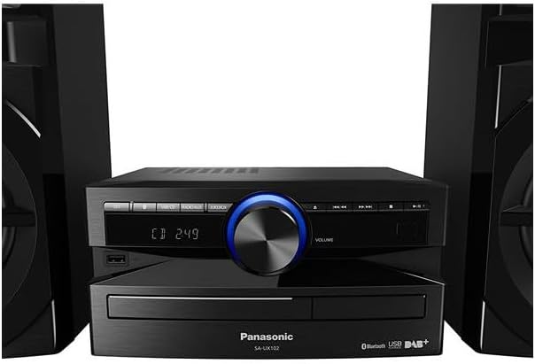Panasonic Mini-System, 300 W, 2-Wege-Lautsprecher, Woofer:13 cm, CD-Player, CD-R/R W, Bluetooth, USB
