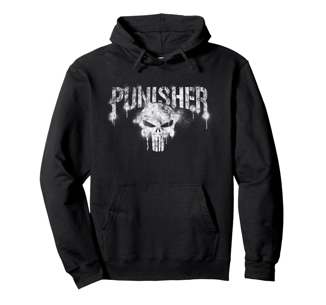 Marvel The Punisher Logo White Pullover Hoodie