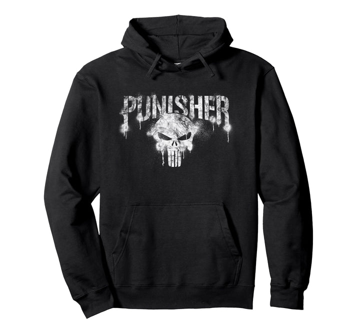 Marvel The Punisher Logo White Pullover Hoodie