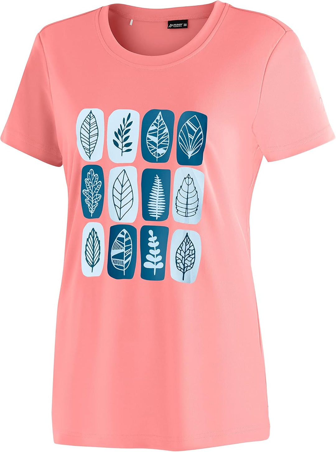 Maier Sports Damen Waltraut Print T-Shirt 38 Rot, 38 Rot