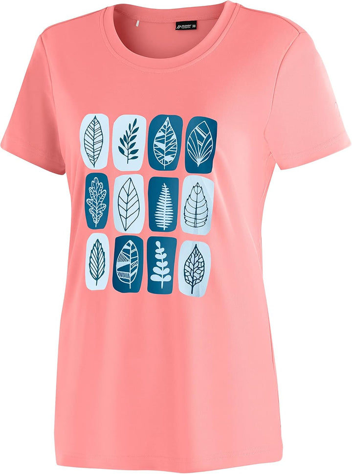 Maier Sports Damen Waltraut Print T-Shirt 38 Rot, 38 Rot