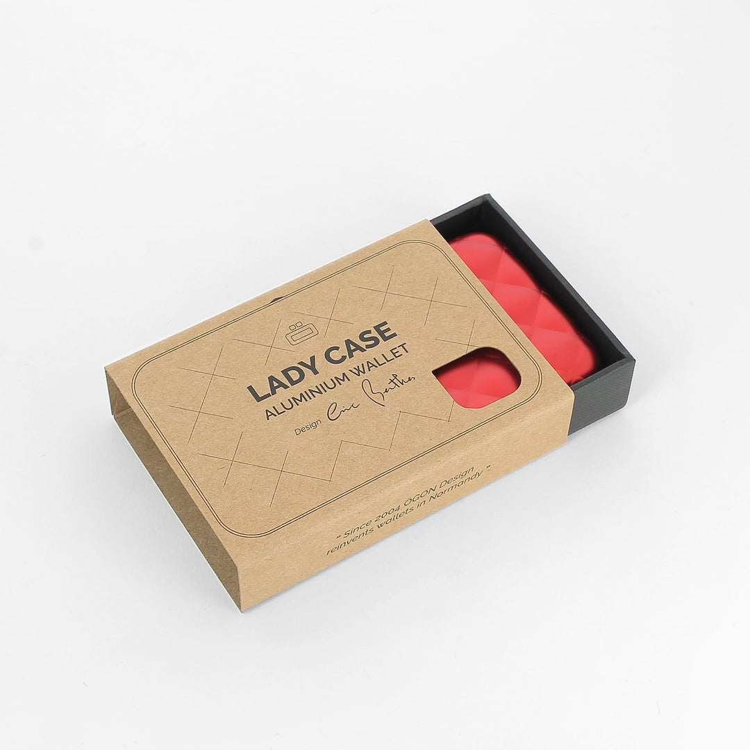 ÖGON Smart Wallets - Aluminium Geldbörse Quilted Button für Damen - RFID-Schutz - Bis zu 10 Karten u