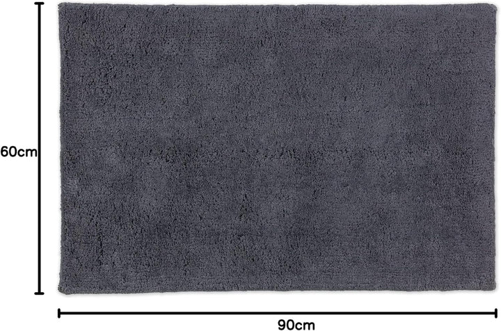 Schöner Wohnen Kollektion Badteppich 60 x 90 cm – beidseitig verwendbar – waschbar – 100% Baumwolle