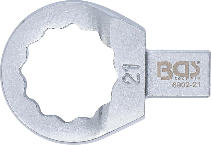 BGS 6902-21 | Einsteck-Ringschlüssel | 21 mm | Aufnahme 9 x 12 mm, 21 mm