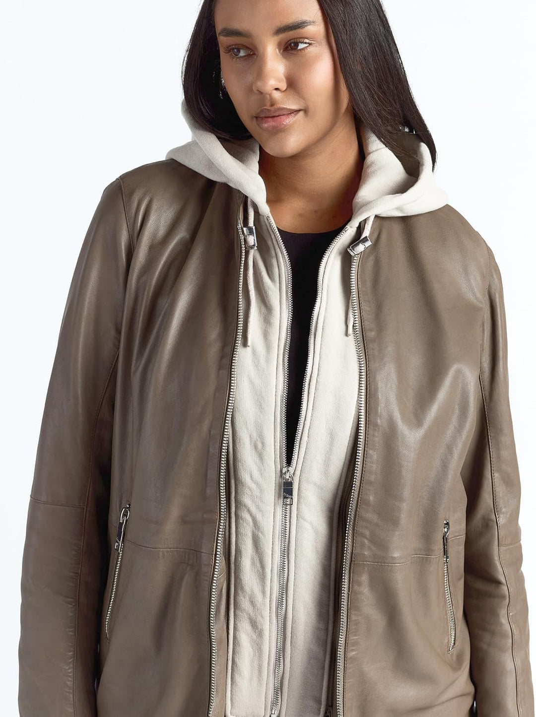 MAZE Damen Ledermantel 42021316 46 mud, 46 mud