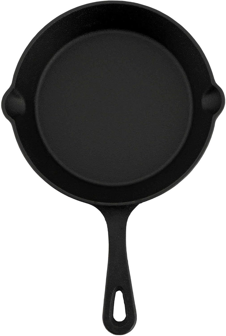 BBQ-Toro Gusseisen Grillpfanne mit Glasdeckel (Ø 19 cm) | Gusseisenpfanne, Grillbratpfanne, Bratpfan