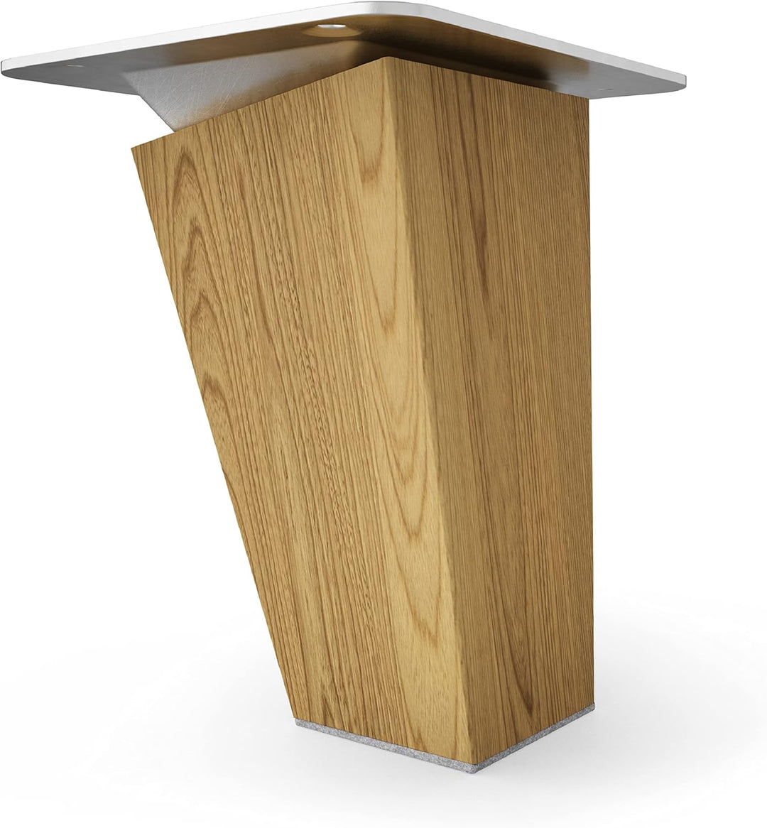 Sossai® Holz-Tischbeine - Clif Square | Öl-Finish | Höhe: 8 cm | HMF4 | eckig, konisch (schräge Ausf