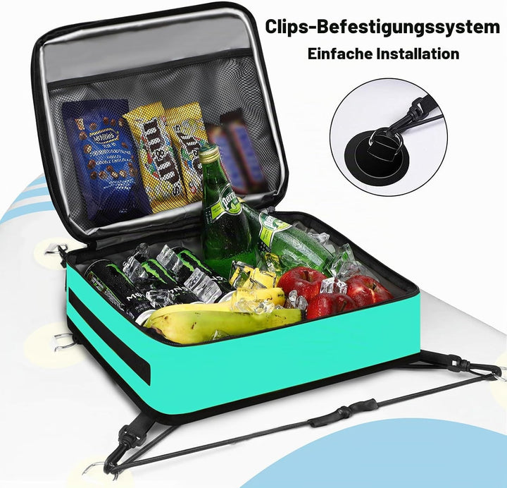 Paddle Board Kühltasche, wasserdichte Surf Sup Deck Kühltasche, isoliert, auslaufsicher, 10 Dosen, S