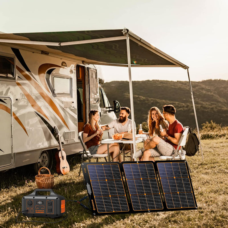 120W Solar Panel，Faltbar Solarmodul für Tragbare Solargeneratoren,IP68 Solarpanel für Outdoor Garten
