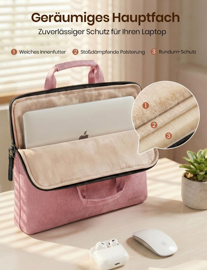 DOMISO Laptoptasche 14 zoll Laptop Tasche Notebook Tasche Laptop Bag für 14 Zoll HP Lenovo Dell XPS