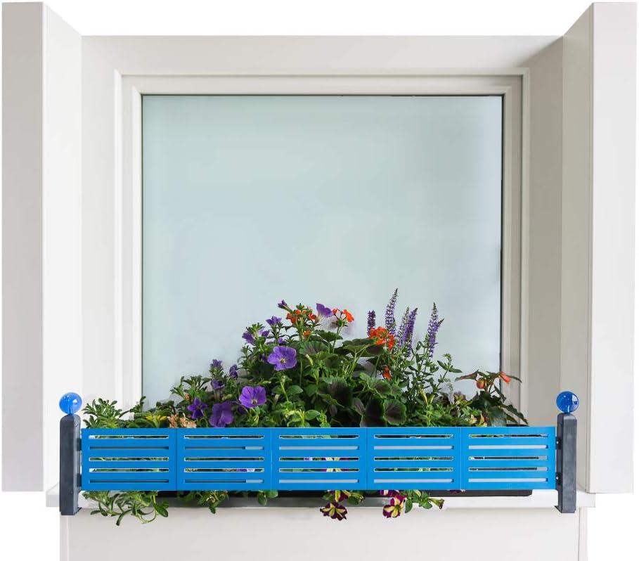 GREEN CREATIONS Blumenkastenhalterung masu Basis-Set passt auf Jede Fensterbank von 78 cm bis 140 cm