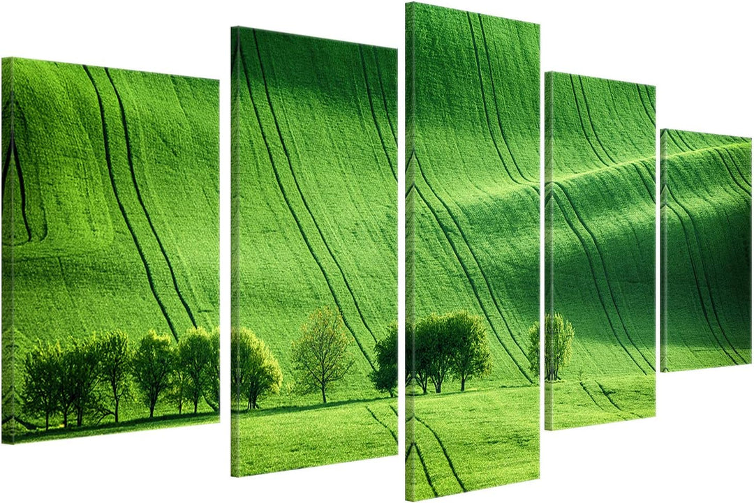 ge Bildet Bild auf Leinwand | Landschaftsbilder - green landscape - Tschechische Republik O in 100x5