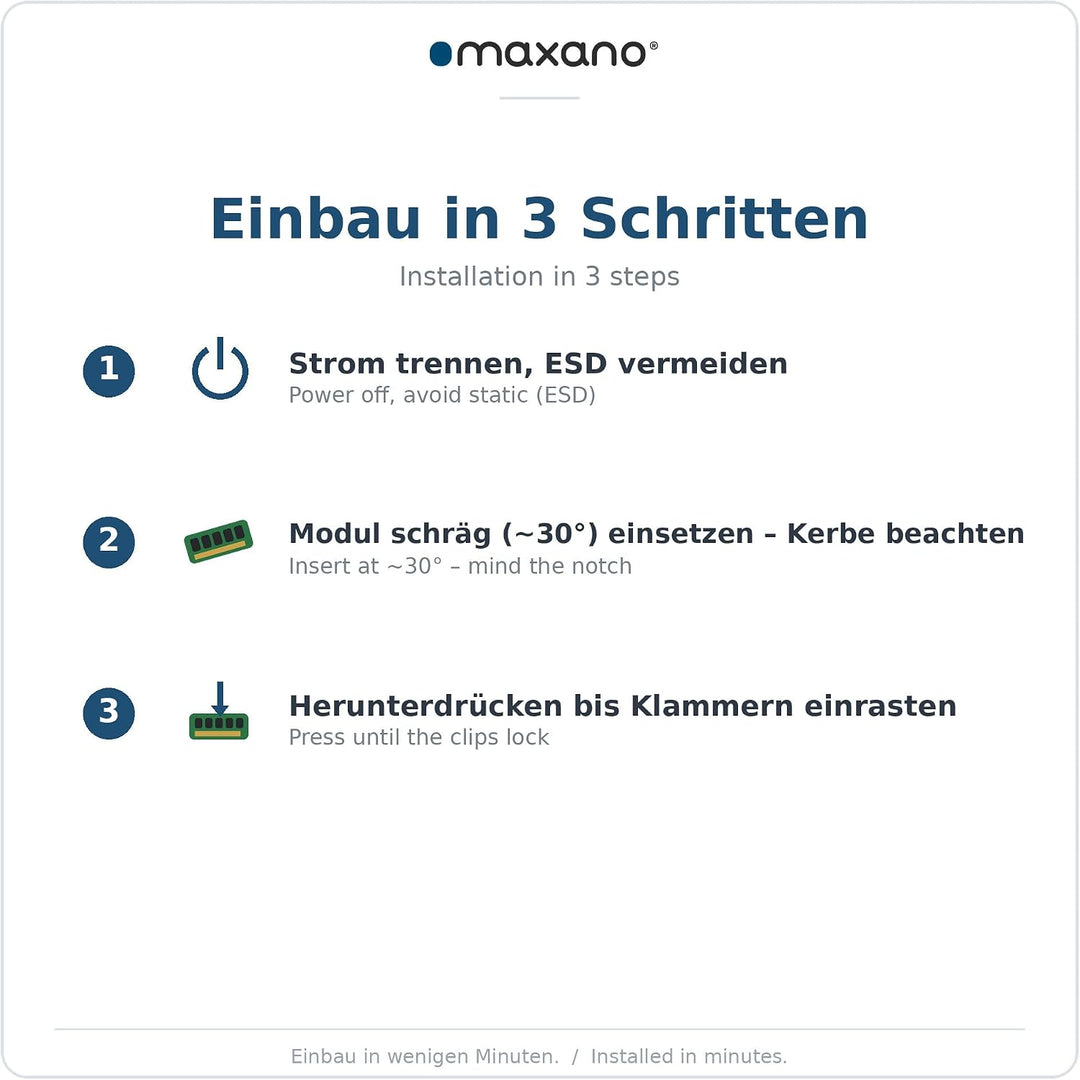 Maxano 16GB RAM kompatibel mit Synology DiskStation DS923+ (PC4-21300 SO-DIMM ECC Arbeitsspeicher) 1