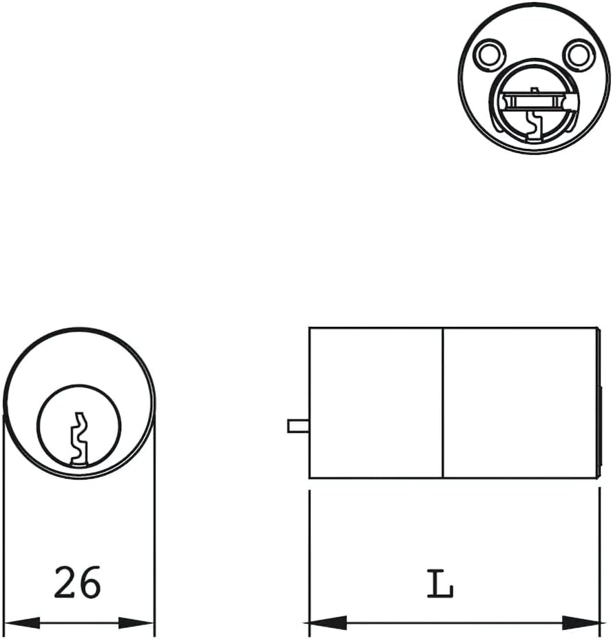 Iseo 3171010 Zylinder F5 für Schloss 510, Cranberry