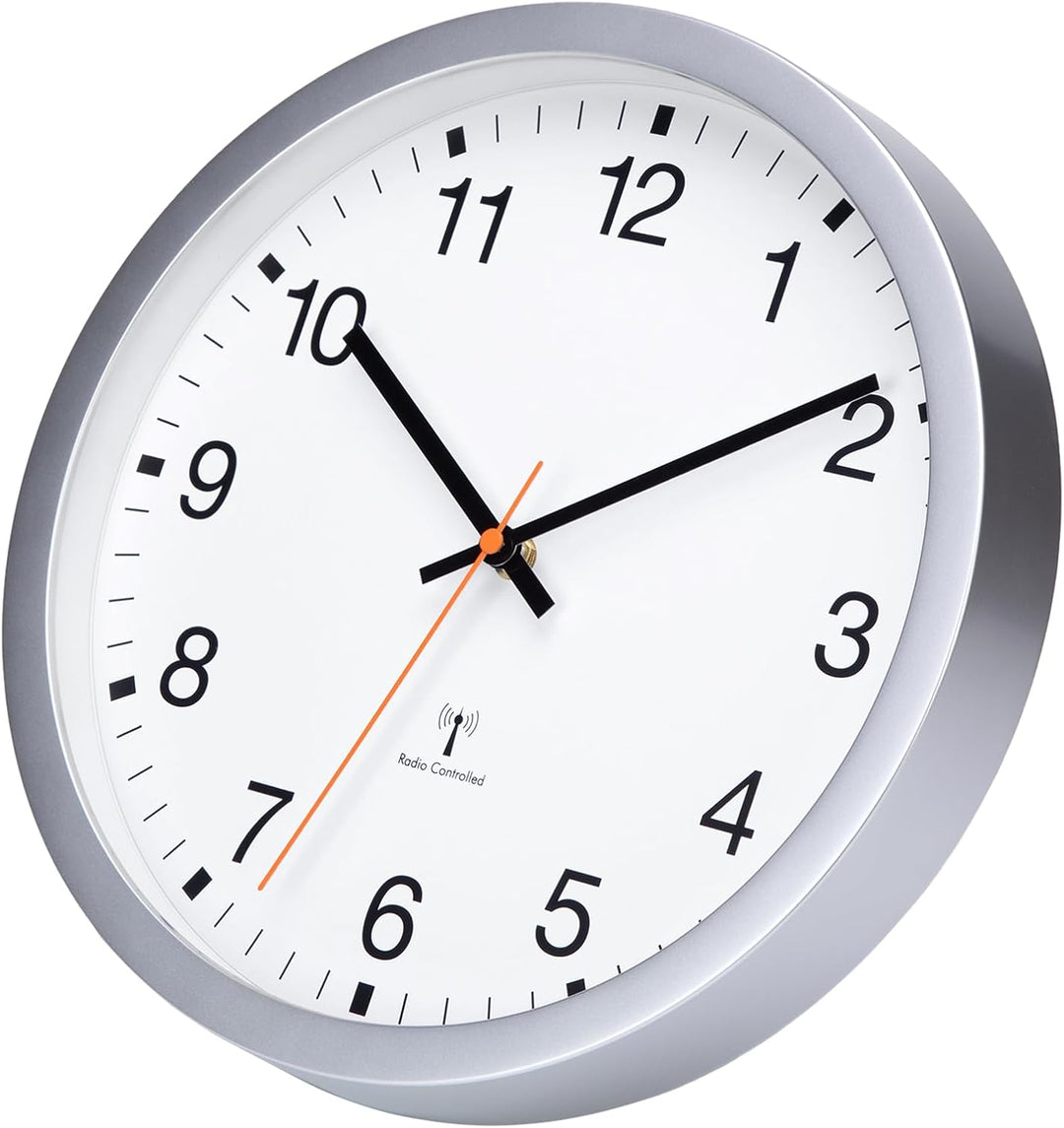 VIVILINEN Funkuhr Wand Lautlos Wanduhr Ohne Tickgeräusche Funkwanduhr Geräuschlos Nicht Tickend Mode