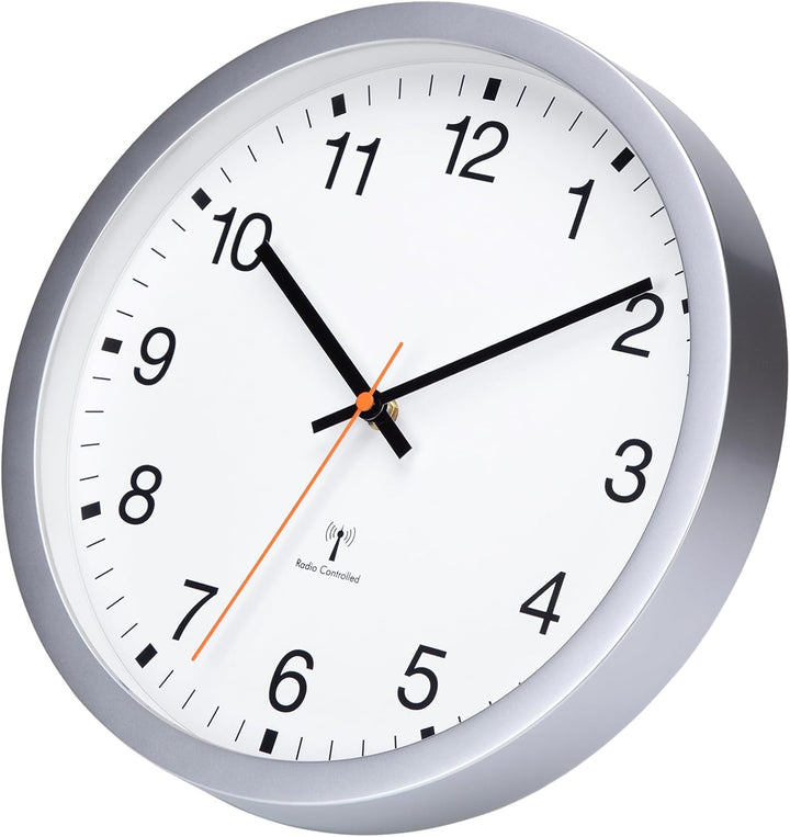 VIVILINEN Funkuhr Wand Lautlos Wanduhr Ohne Tickgeräusche Funkwanduhr Geräuschlos Nicht Tickend Mode