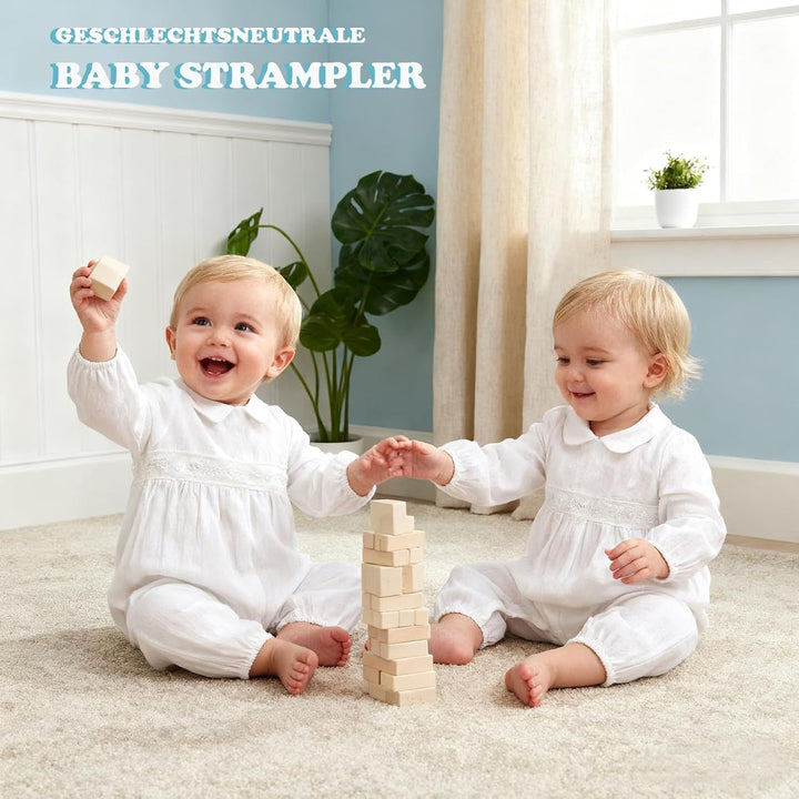 Booulfi Baby Kleidung Jungen 0-12 Monate Strampler Neugeborene Body Langarm Overall Winter Baby Erst