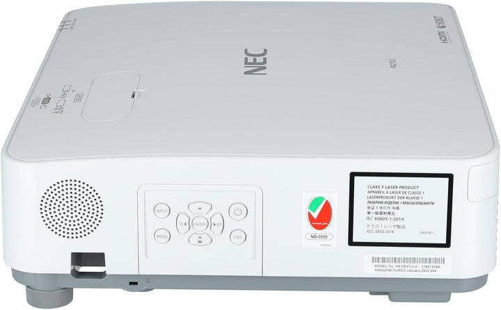 NEC P627UL Laserprojektor FullHD (FullHD 1920x1200 Pixel, HDMI, USB, LAN, 6200 AnsiLumen) Weiss