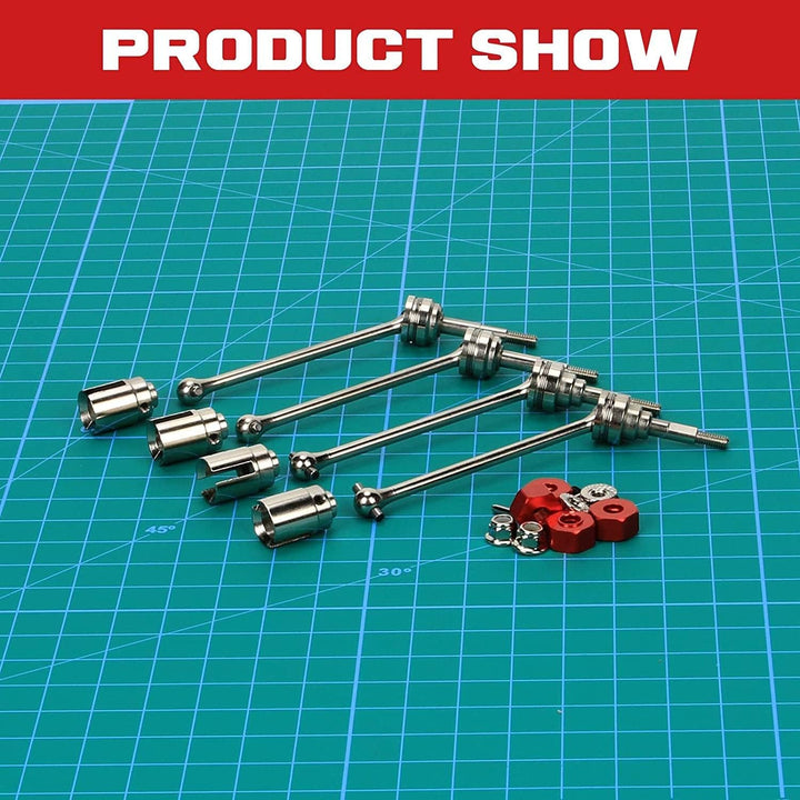 RCAWD #45 Stahl Front & Hear Rc Auto Cvd Antriebswelle für 1/10 Slash Rustler Hoss Stampede Hoss VXL